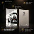 Classic Porsche — tempered glass, ultra HD print, ready to hang