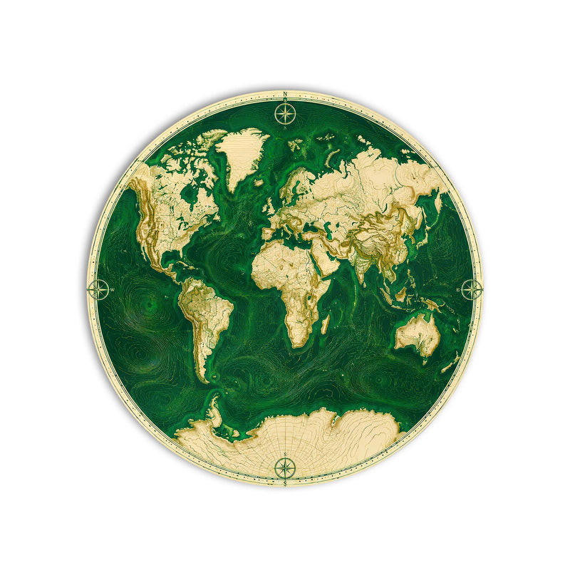 Emerald World Atlas product shot on white background