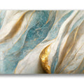 Artronauts Glass Print Blue & Golden Marble Design