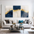 Artronauts Glass Print Blue & Cream Abstract - Trinity