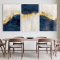 Artronauts Glass Print Blue & Cream Abstract - Trinity