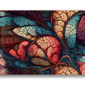Artronauts Glass Print Red & Blue Floral Abstract