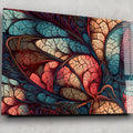 Artronauts Glass Print Red & Blue Floral Abstract