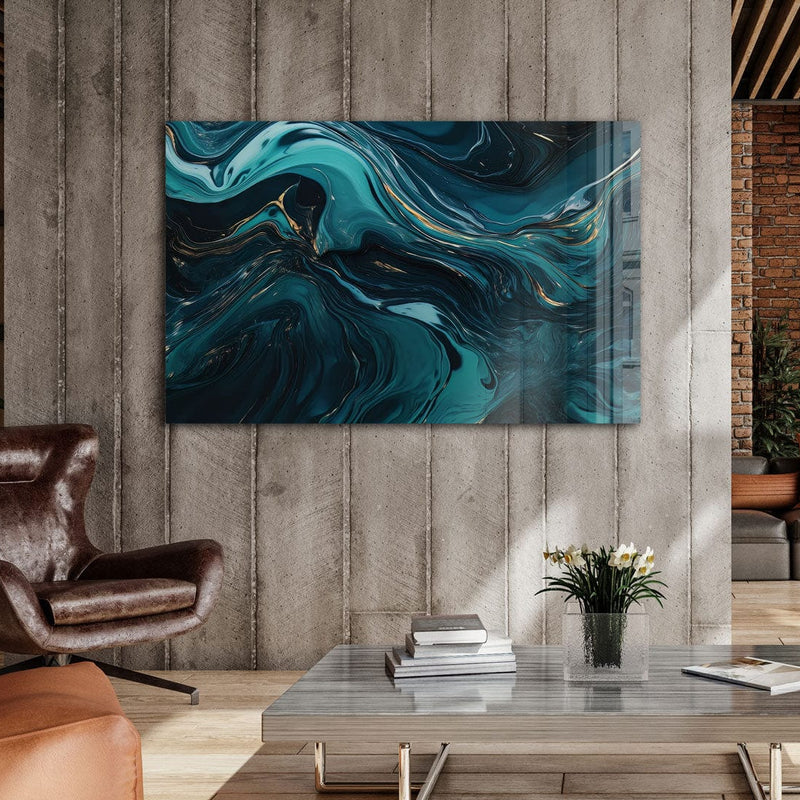 Artronauts Glass Print Wave Abstract