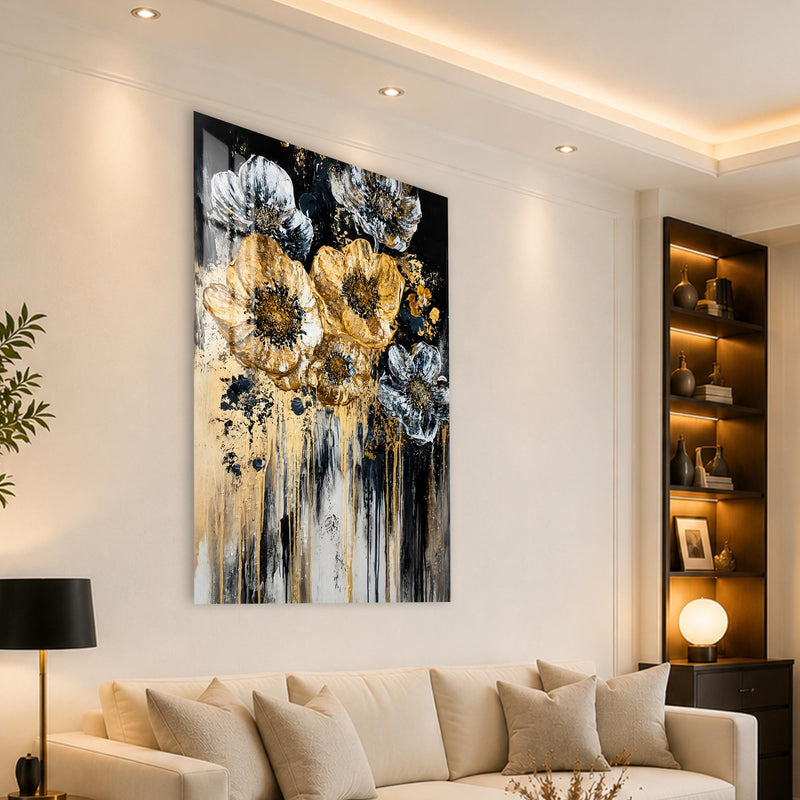Gilded Midnight Flowers angled lifestyle view