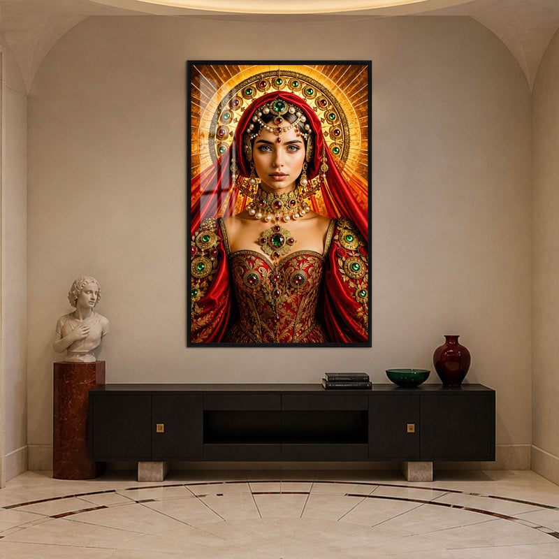 Crimson Jewel Queen with black frame