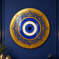 Royal Blue Evil Eye — tempered glass, ultra HD print, ready to hang