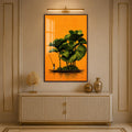 Tropical Boat Garden with walnut frame