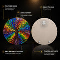 Rainbow Stained Glass Tree Of Life — tempered glass, ultra HD print, ready to hang