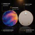 Cosmic Marble Swirl — tempered glass, ultra HD print, ready to hang