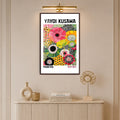 Kusama Floral Tokyo with walnut frame