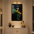 Emerald Golden Dancer with gold frame
