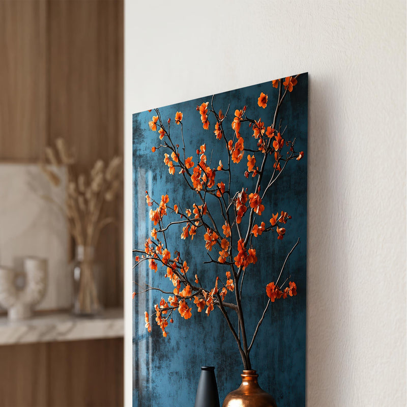 Orange Blossom Vases close-up angled detail