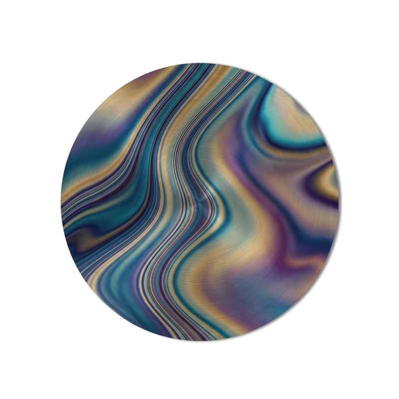 Brushed Metal Aurora Swirl product shot on white background