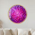 Magenta Crystal Bloom with gold frame