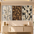 Golden Geometry with silver frame