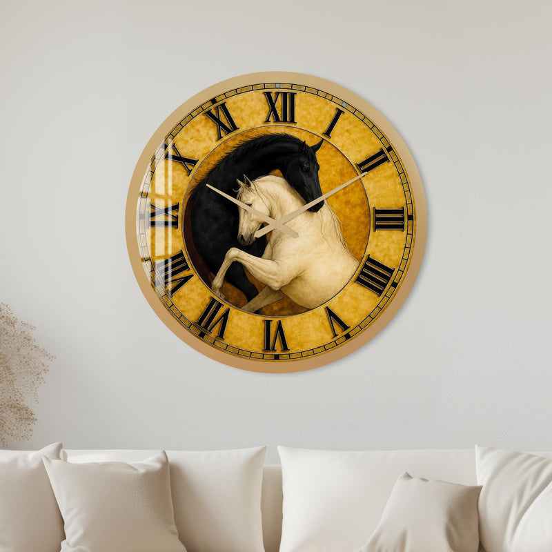 Majestic Horses with gold frame