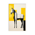 Geometric White Horse product shot on white background