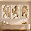 Sculptural Botanical with walnut frame