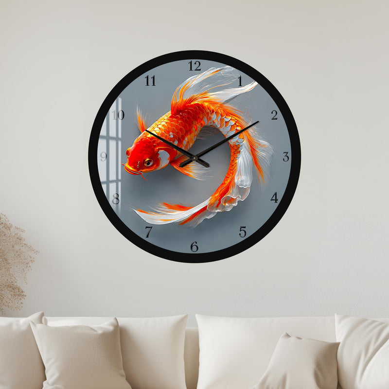 Elegant Koi Fish with black frame