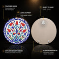 Ottoman Tulip Garden — tempered glass, ultra HD print, ready to hang