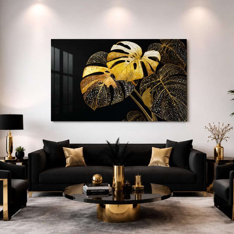 Golden Monstera Leaves lifestyle view