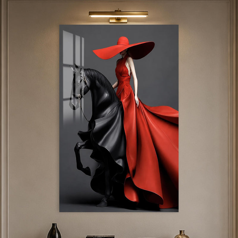 Crimson Equestrian Elegance lifestyle view