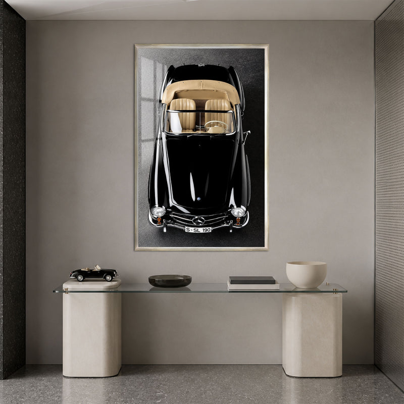 Classic Black Roadster with silver frame