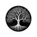 Monochrome Tree Of Life product shot on white background