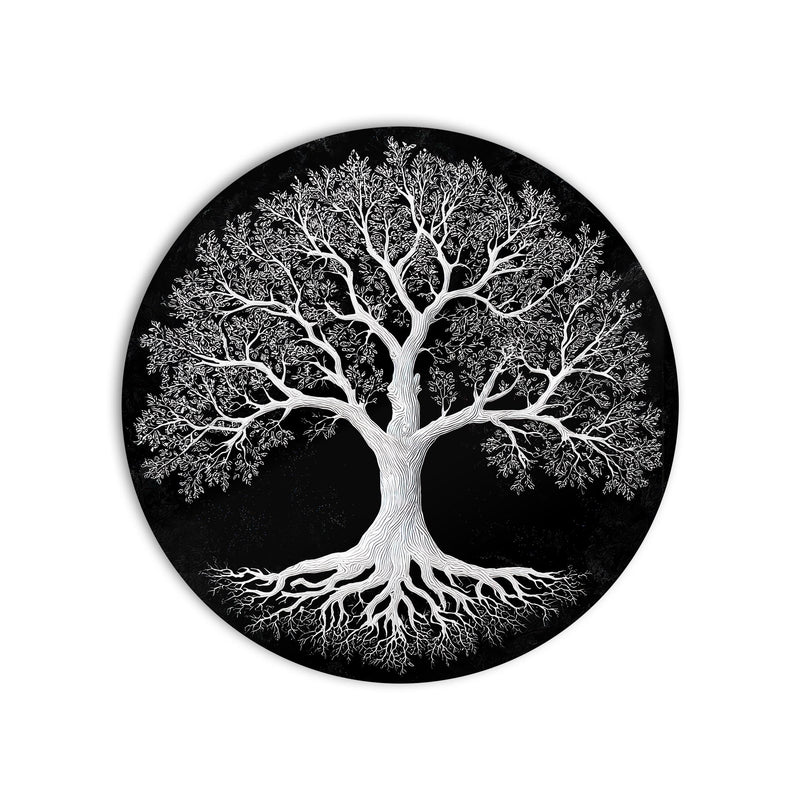 Monochrome Tree Of Life product shot on white background