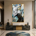 Artronauts Glass Print 12x18 cm | 4.7"x7.1" / Gold Floral Profile Glass Wall Art