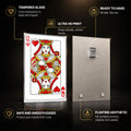 Royal Playing Card — tempered glass, ultra HD print, ready to hang