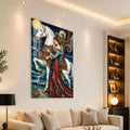 Artronauts Glass Print Moonlit Dragon Rider Glass Wall Art