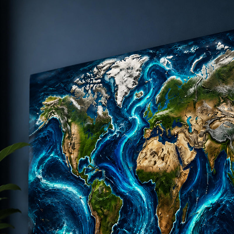 Ocean Currents World Map lifestyle view