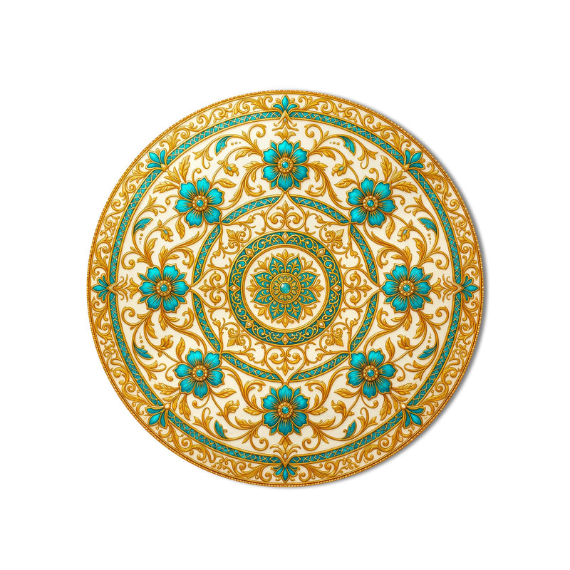 Turquoise Arabesque product shot on white background