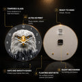Majestic Bald Eagle — tempered glass, ultra HD print, ready to hang
