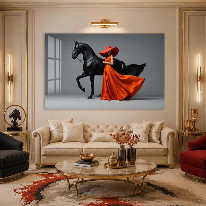 Crimson Equestrian Elegance lifestyle view