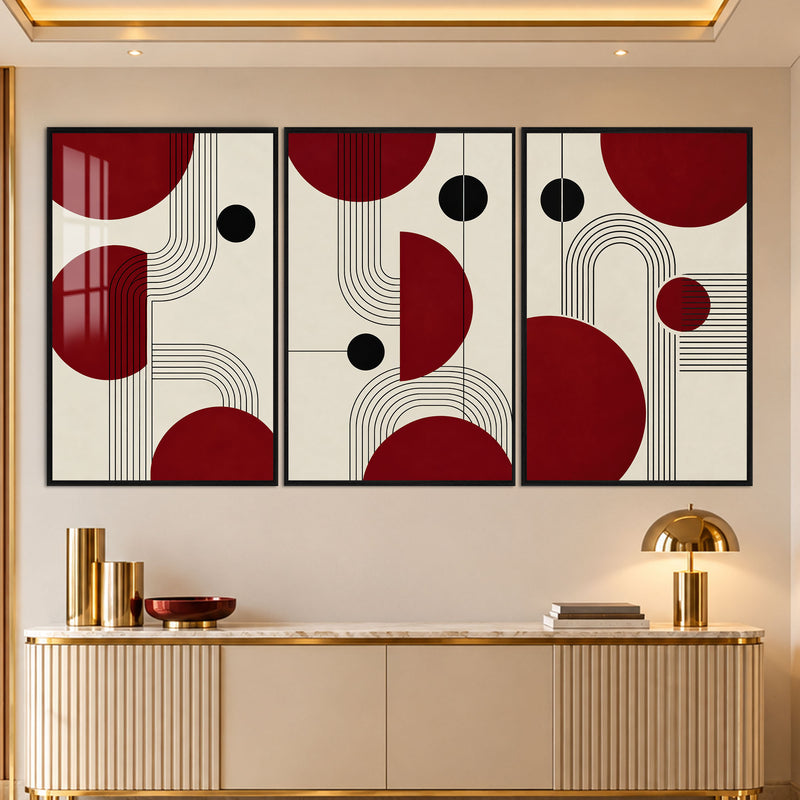 Crimson Curve with black frame