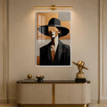 Cubist Woman in Hat with white frame