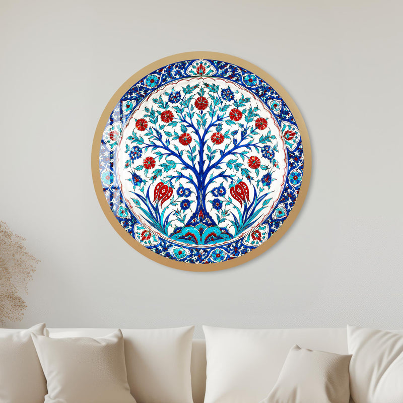 Ottoman Tree Of Life with gold frame