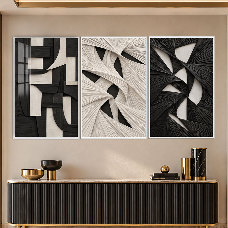 Monochrome Abstract with white frame