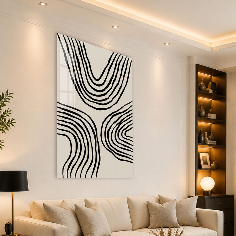 Artronauts Glass Print Flowing Contours Glass Wall Art