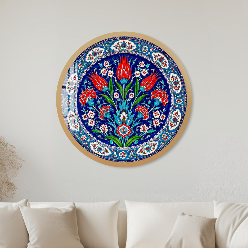 Ottoman Tulip Garden with gold frame