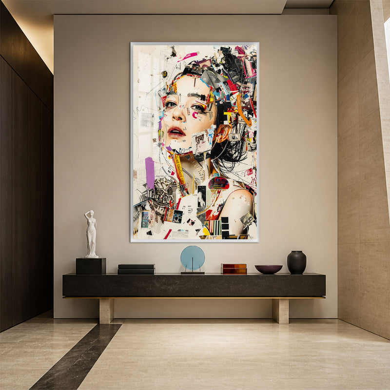 Fragmented Fashion Muse with white frame