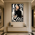 Artronauts Glass Print 12x18 cm | 4.7"x7.1" / Black Woman Among White Cranes Glass Wall Art