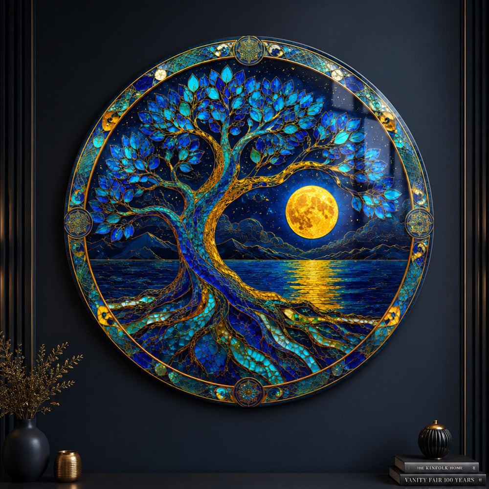 Moonlit Tree in a modern room
