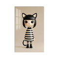 Striped Cat Girl product shot on white background