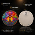 Rainbow Tree Of Life — tempered glass, ultra HD print, ready to hang