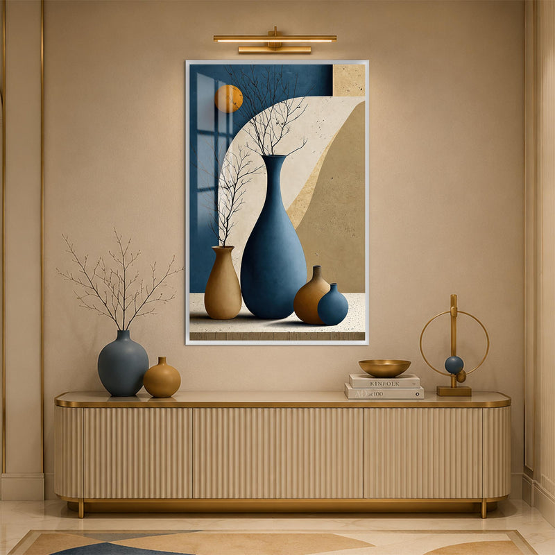 Midnight Vase Harmony with white frame