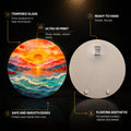 Golden Tide Sunset — tempered glass, ultra HD print, ready to hang
